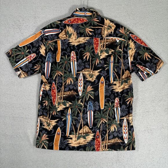 VNTG Aloha Republic Men XL Hawaiian Shirt Button Down Surf Boards Palm Trees USA - Picture 9 of 10